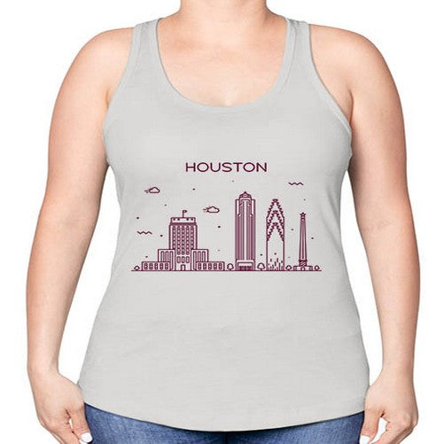 Houston 908# - cities -Racerback Tank
