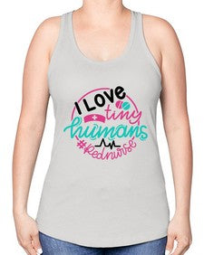 I Love Tiny Humans Red Nurse Style Style 903# - nurse -Racerback Tank