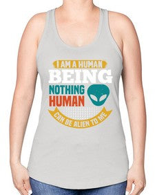 I am a human being nothing is alien to me 7# - ufo -Racerback Tank