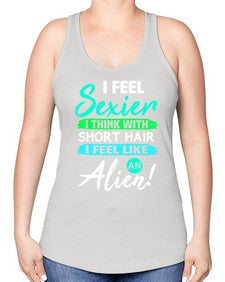 I feel sexier with short hair 12# - ufo -Racerback Tank