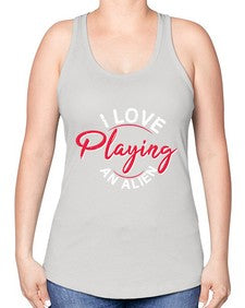 I love playing and alien 19# - ufo -Racerback Tank