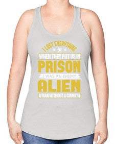 I was an enemy alien 24# - ufo -Racerback Tank