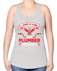IHadaLifebutTshirt931# - plumber -Racerback Tank