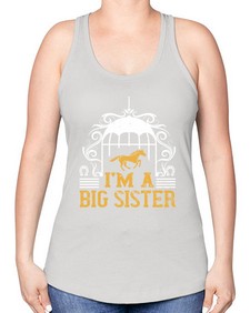 Im a big sister Style 38# - horse -Racerback Tank
