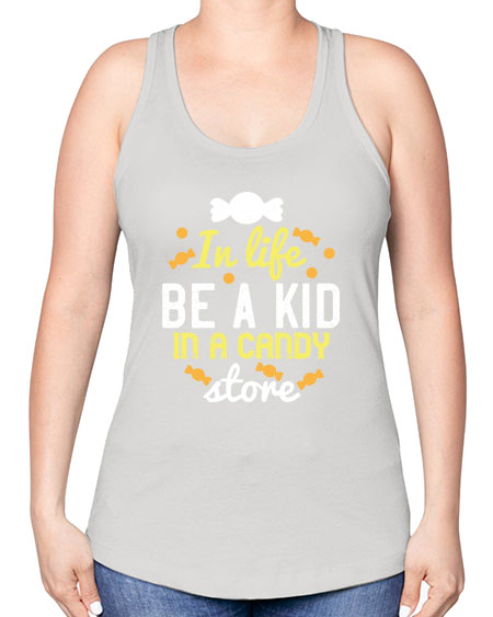In life be a kid in a candy store Style 122# - kids -Racerback Tank