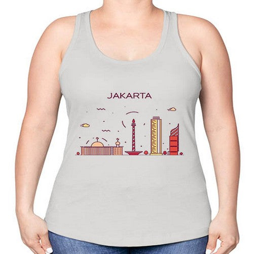 Jakarta 985# - cities -Racerback Tank