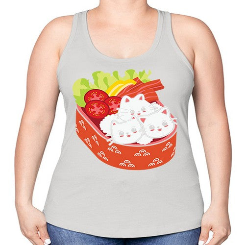 Kawaii Cat Boxed Lunch Anime Anime 266# - anime -Racerback Tank