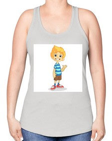 Kid 151# - cartoon general -Racerback Tank