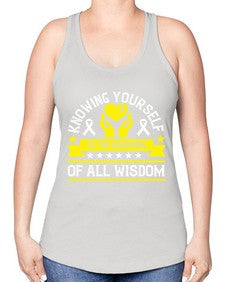 Knowing yourself is the beginning of all wisdom Style 38# - Self awareness -Racerback Tank