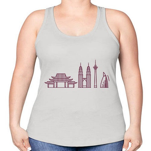 KualaLumpur 1091# - cities -Racerback Tank