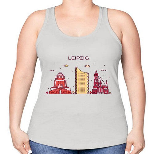 Leipzig 1128# - cities -Racerback Tank