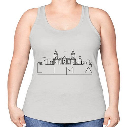 Lima Minimal Skyline 1135# - cities -Racerback Tank