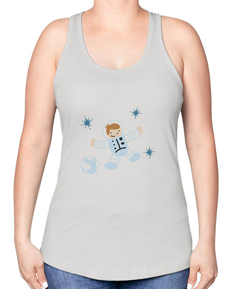 Littlespaceman 16# - space -Racerback Tank
