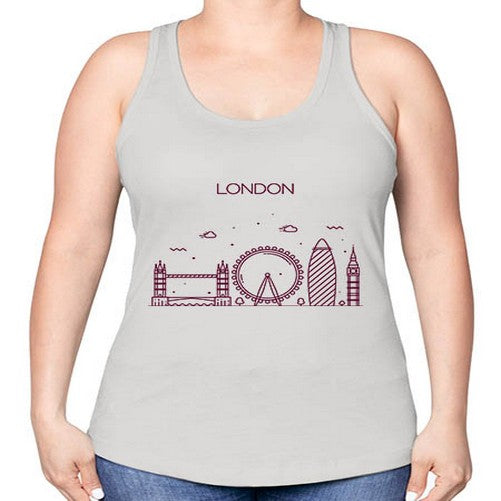 London 1156# - cities -Racerback Tank
