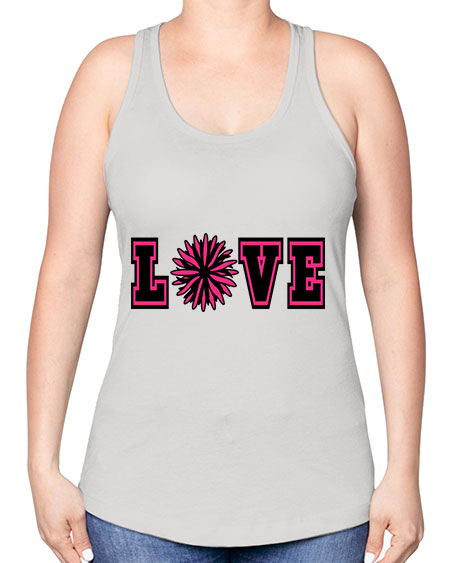 Love 694# - cheer -Racerback Tank