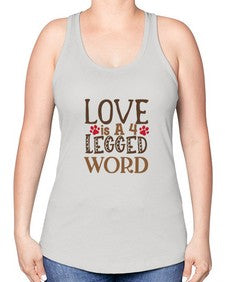 Love is A Legged Word Style 20# - cats -Racerback Tank