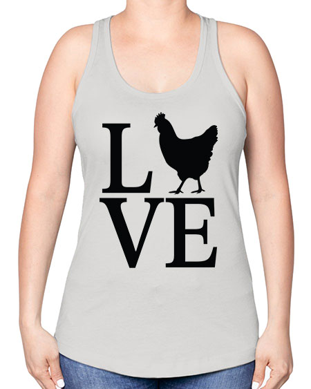 Love - chicken -Racerback Tank