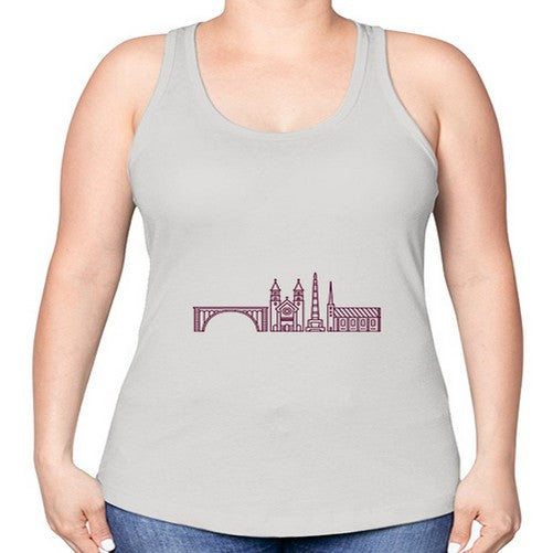 Luxembourg 1190# - cities -Racerback Tank