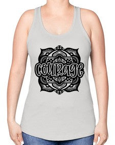Mandala Courage 759# - mandala -Racerback Tank