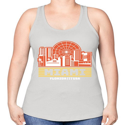 Miami 1284# - cities -Racerback Tank