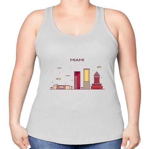 Miami 1285# - cities -Racerback Tank
