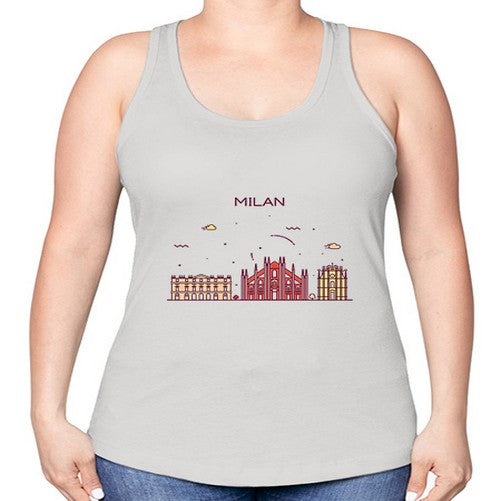 Milan 1297# - cities -Racerback Tank