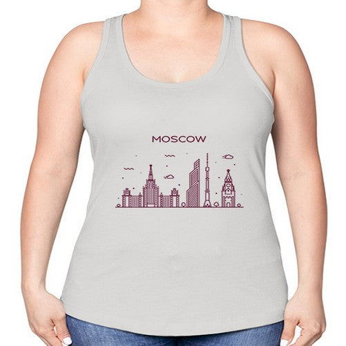 Moscow 1354# - cities -Racerback Tank