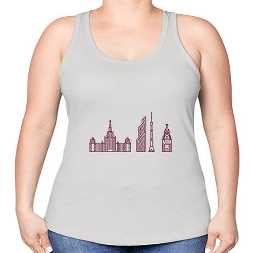 Moscow 1355# - cities -Racerback Tank