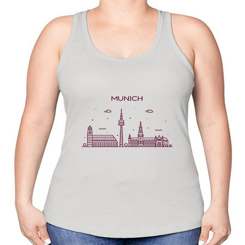 Munich 1387# - cities -Racerback Tank