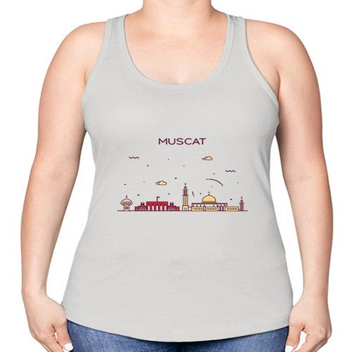 Muscat 1397# - cities -Racerback Tank