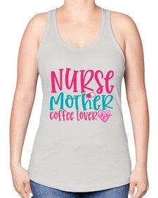 Nurse Mother Coffee Lover Style 1185# - nurse -Racerback Tank