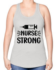 Nurse strong 1194# - nurse -Racerback Tank