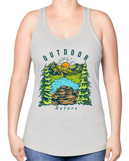 Outdoor Nature 17# - nature -Racerback Tank