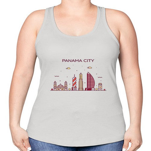 PanamaCity 1573# - cities -Racerback Tank