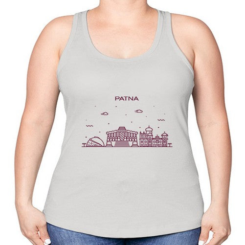 Patna 1582# - cities -Racerback Tank