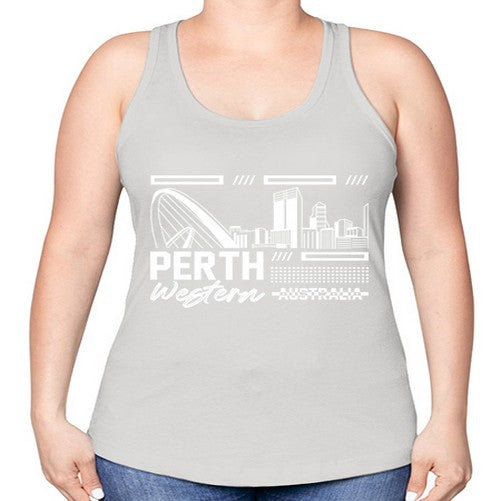 Perth 1597# - cities -Racerback Tank