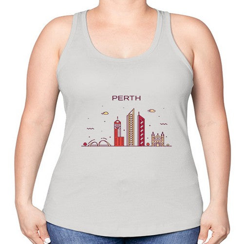 Perth 1598# - cities -Racerback Tank
