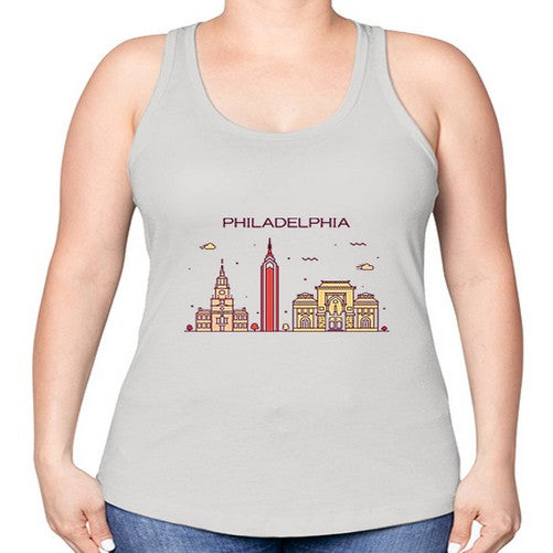Philadelphia 1605# - cities -Racerback Tank