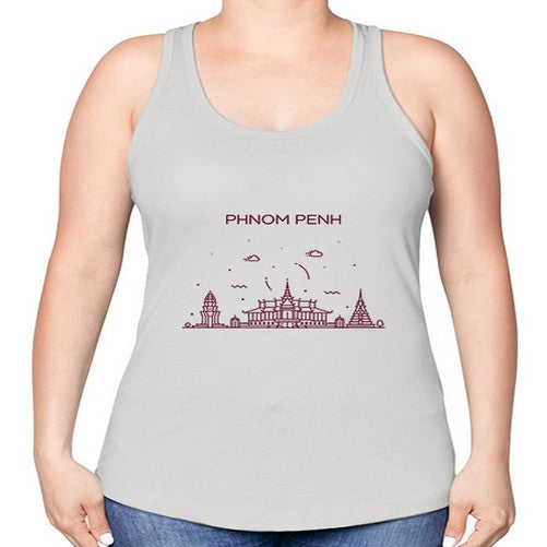PhnomPenh 1608# - cities -Racerback Tank
