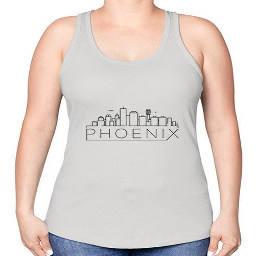 Phoenix Minimal Skyline 1611# - cities -Racerback Tank