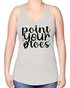 Point your toes 172# - ballet -Racerback Tank