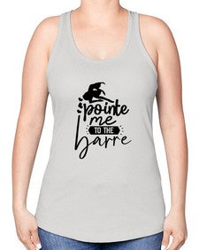 Pointe me to the barre 174# - ballet -Racerback Tank