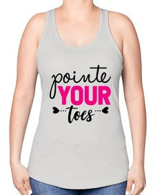 Pointe your toes 176# - ballet -Racerback Tank
