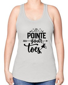Pointe your toes 177# - ballet -Racerback Tank