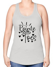 Pointe your toes 178# - ballet -Racerback Tank