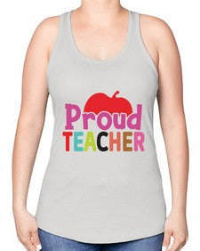 Proud Teacher 1341# - teacher -Racerback Tank