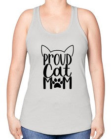 Pround Cat Mom Style 103# - cats -Racerback Tank