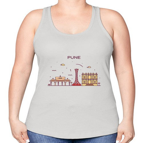 Pune 1696# - cities -Racerback Tank