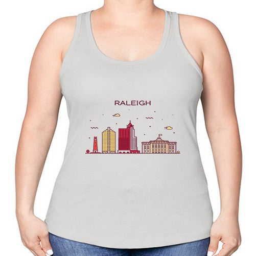 Raleigh 1710# - cities -Racerback Tank
