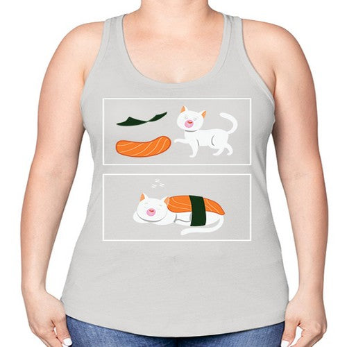 Ramen Cat Kawaii Anime Japanese Anime 279# - anime -Racerback Tank